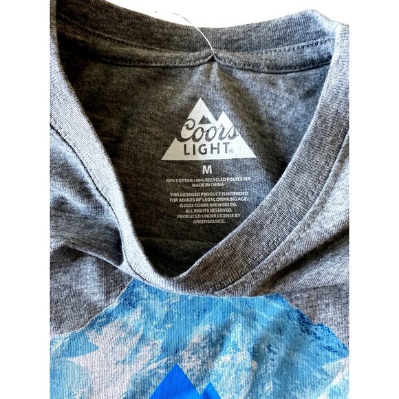Coors Light Graphic Tee Medium Gray Cotton Blend Adult - Picture 3 of 4